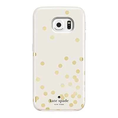 Funda rígida híbrida Kate Spade - Blanca con lunares dorados - Galaxy S6 - NUEVA Foto 1 de 3