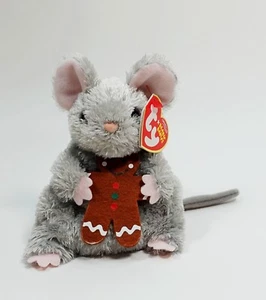 TY Beanie Babies Muñeca de Peluche Ratón Animal de Peluche Gorro Juguetes Rata Pan de Jengibre Hombre - Imagen 1 de 4