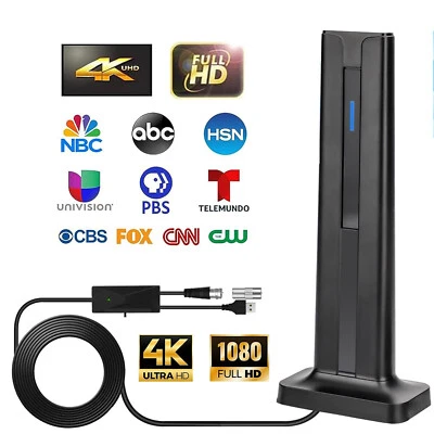 6000 Miles Upgraded TV Antenna Digital HD Antena Indoor 1080P HDTV 4K Long Range - Image 1 of 4