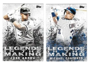 2018 Topps Legends in the Making Michael Conforto Mets Jose Abreu White Sox  - Picture 1 of 1