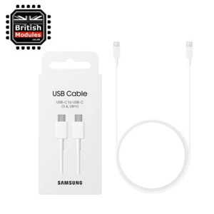 Samsung Galaxy Type-C to USB-C Charging Cable Genuine USB 1.8M White (3A) - Picture 1 of 5