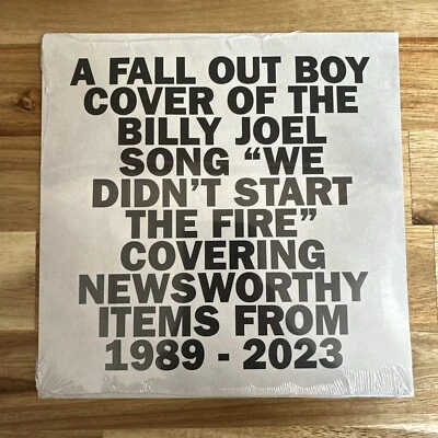 FALL OUT BOY WE DIDN'T START THE FIRE 7" LIMITED VINYL - IN HAND Foto 1 de 2