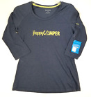 Columbia Sportswear Happy Camper T Shirt Top 3/4 Sleeve Women's Medium Blue NWT