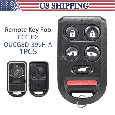 Para 2005 2006 2007 2008 2009 2010 Honda Odyssey Mando a distancia sin llave Coche Llavero 6BTN Foto 1 de 4