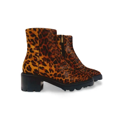 Jimmy Choo Mava Leopard Print Calf Hair Ankle Combat Boots US 6 (0469) - Image 1 of 4