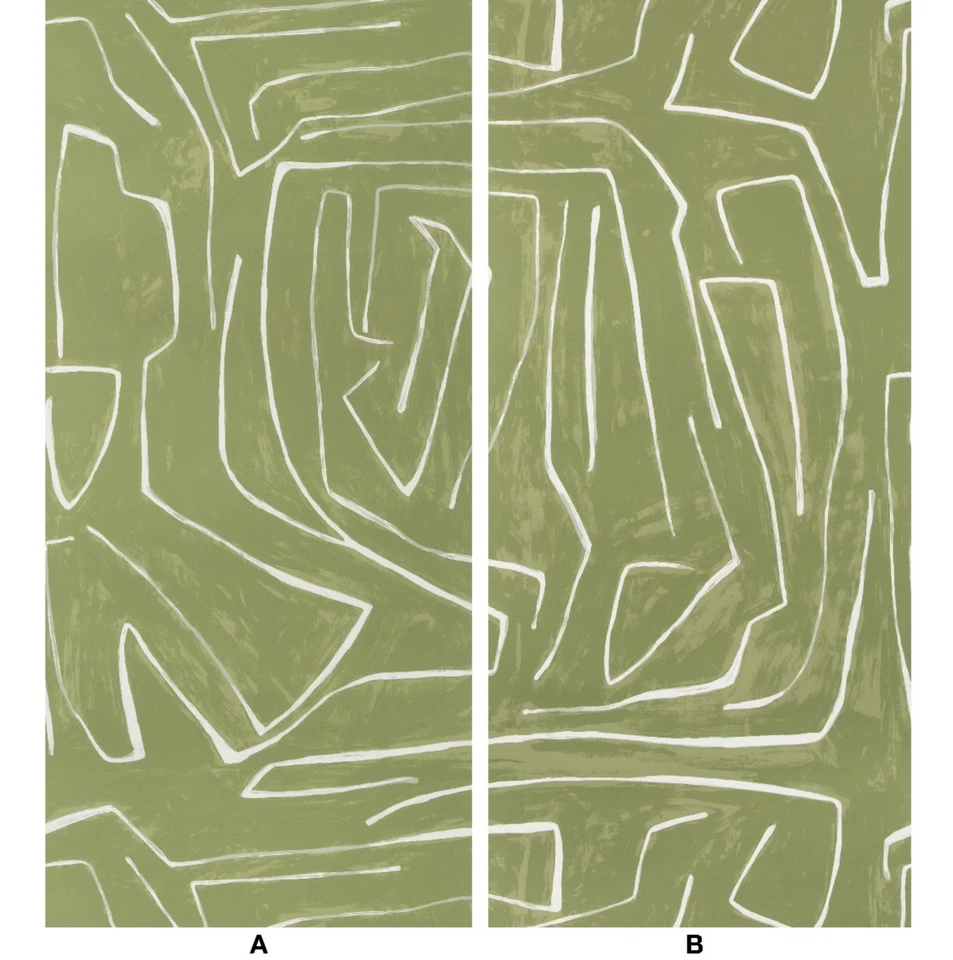 Designer Kelly Wearstler Graffito Fern Wallpaper, 100% Paper, 10 YARDS - Image 1 of 1