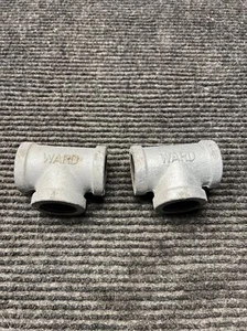 Lot of 2 Ward 3 Way Tee Galvanized Malleable Iron 1" x 1" x 1" - Picture 1 of 5