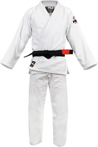 Kids All-Around Brazilian Style Jiu Jitsu Uniform with C0-Sized White Belt - Picture 1 of 7