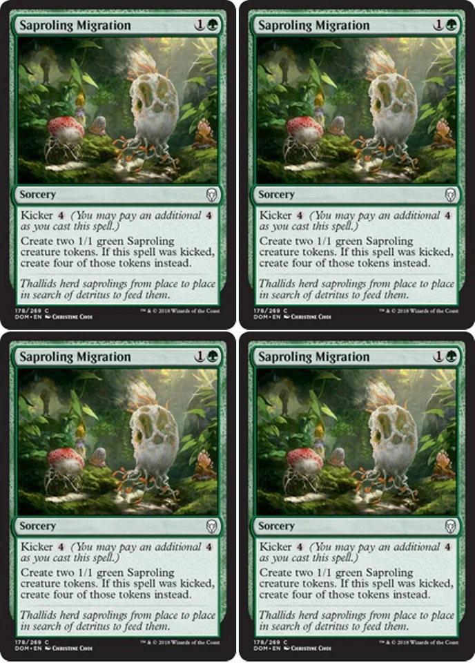 MTG - 4x SAPROLING MIGRATION - Dominaria (C) - Image 1 of 1