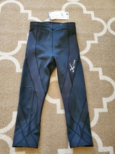 Cw-x 140806 Endurance 3/4 longitud Pro Compresión Calzas Leggings Black Noir Xs