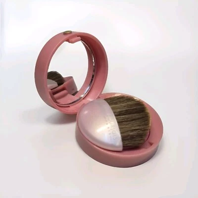 Bourjois Little Round Pot Blusher Rose D'OR  Brush And Mirror Handbag Size  - Image 1 of 4