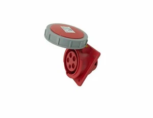 JCE 16A 5 PIN ANGLED PANEL MOUNTED SOCKET 240V IP67 WEATHERPROOF - Picture 1 of 1