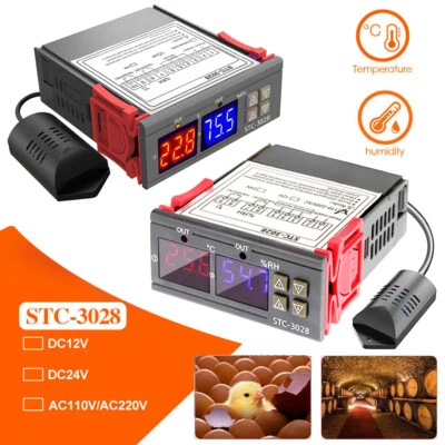 Thermostat Thermoregulator for Incubator Hygrometer Heating Controller STC-3028 - Image 1 of 4