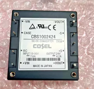 COSEL PN: CBS1002424 DC-DC Converter, IN: 18-36VDC OUT: 24V, 4.2A, 100W - Picture 1 of 8