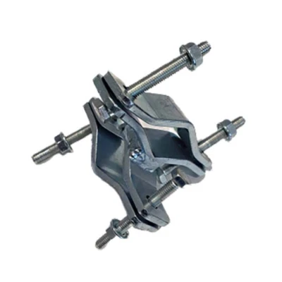 DINA FAVA CAVALLOTTO DOPPIO A CROCE LEGGERO - PIASTRE 30x5 - PER PALI 30/60mm (elettroliti