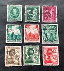 German Empire 1936-1937 - 9 used stamps - Michel No. 608, 622, 623, 633, 645