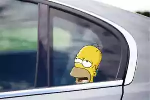 Homer Peeking show sticker Bumper Window Vinyl Decal Cool Cartoon - Picture 1 of 4