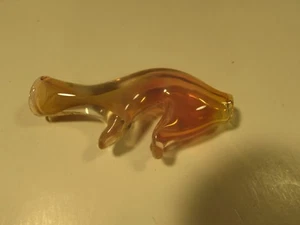 3.5" Fishing Hook Gold Fumed Chillum - Picture 1 of 7