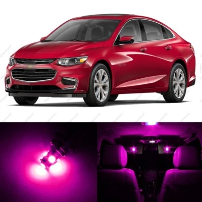 Paquete de 13 luces interiores LED rosas para Chevrolet Chevy Malibu 2013-2025 + HERRAMIENTA Foto 1 de 4
