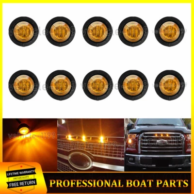 10x Luces LED Ámbar Parrillas Parachoques Luz Antiniebla Para Pickup Off-road Foto 1 de 4