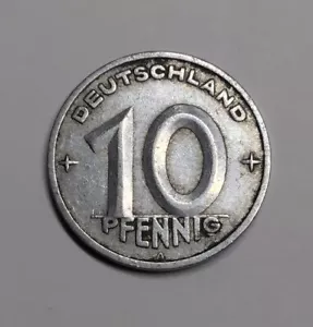 German Democratic Republic 10 Pfennig Coin | Toothed Wheel | KM3 | 1950 - Picture 1 of 2