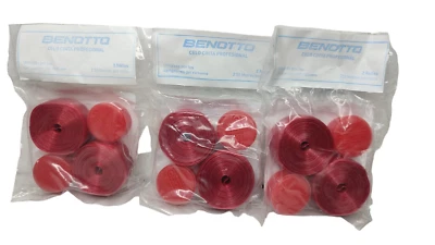 Paquete de 3 cintas de manillar Benotto rojas lisas barra de violonchelo bicicleta de colección nueva cinta Foto 1 de 4