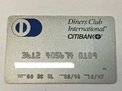 Tarjeta de crédito Diners Club International Citibank Grecia caducada en 1997 Foto 1 de 2