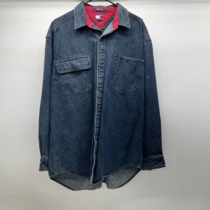 Tommy Hilfiger De Colección Hombre Med. Camisa-abrigo lavado oscuro L/S bordado jeanswear, M - Imagen 1 de 4