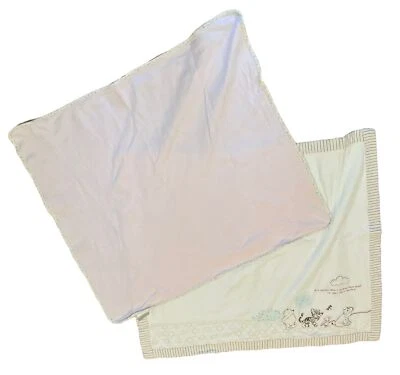 2 Mantas Infantiles Clásicas Disney Winnie The Pooh Marfil Cien Acres Madera y Rosa Foto 1 de 4