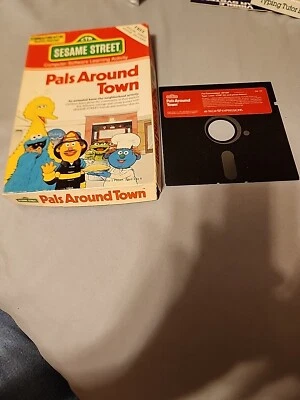 SESAME STREET PALS AROUND TOWN COMMODORE 64 HI TECH EXPRESSIONS 5 1/4 DISK - Image 1 of 4