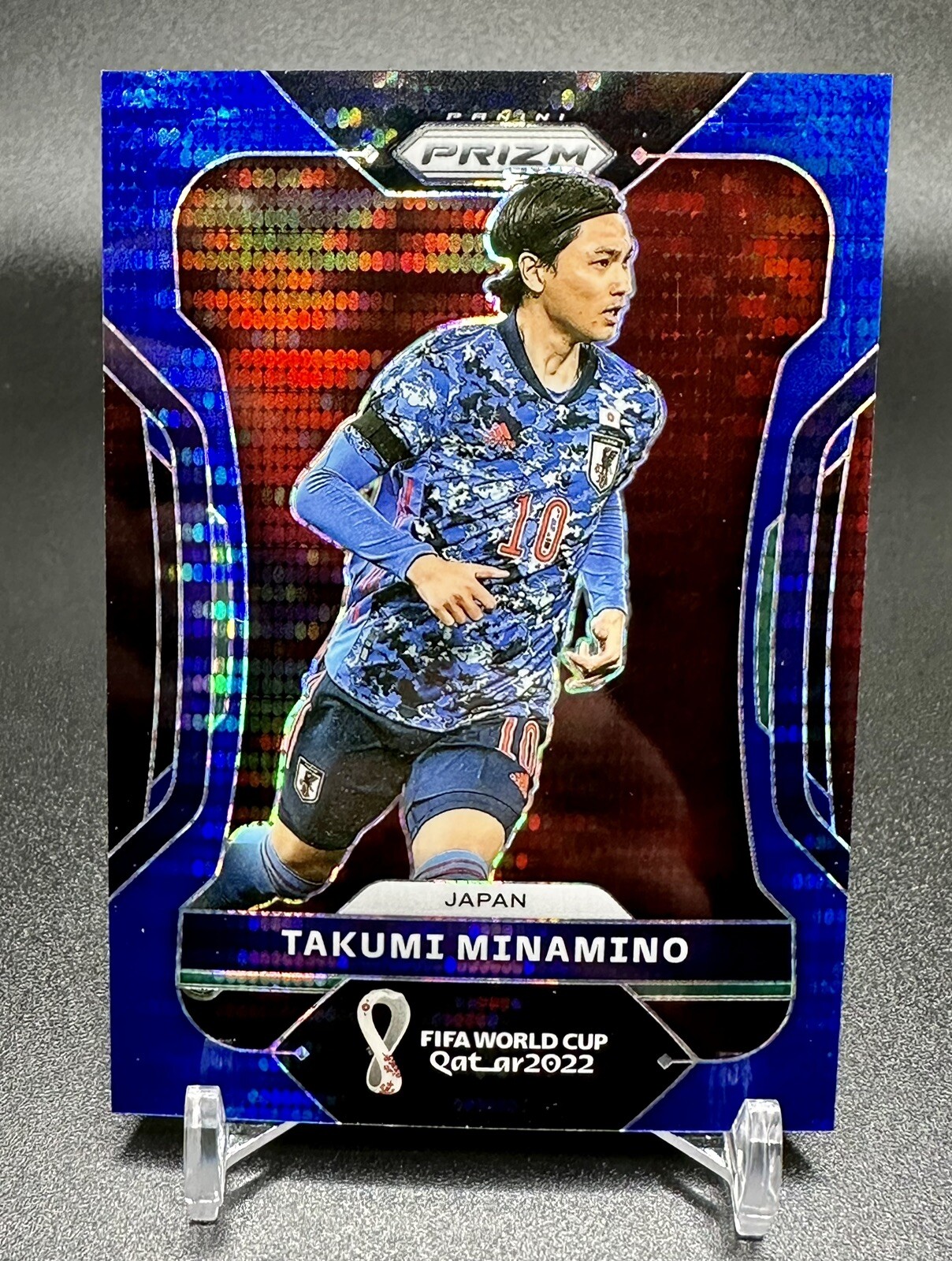 2022 Panini Prizm World Cup SP BLUE BREAKAWAY #133 Takumi Minamino #/49 Japan