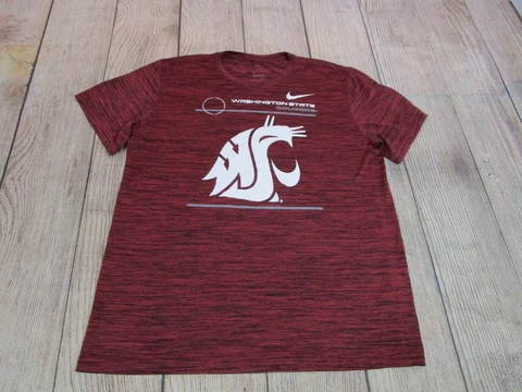 TEAM ISSUED Nike Dri-Fit WSU Washington State Football Red Striped T-Shirt Large Cover