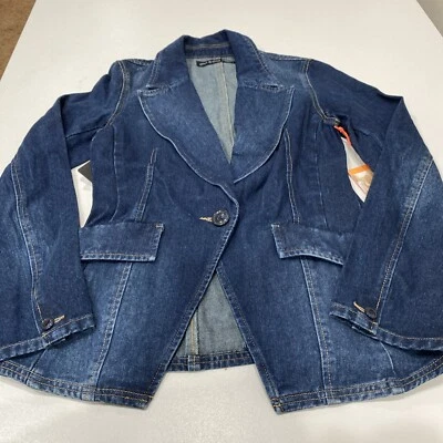 One 5 One Single Button Fitted Denim Blazer 4/27 Foto 1 de 3