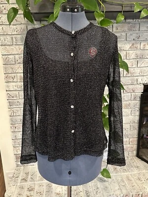 JS Collection Shimmering Black Twin Set Tank and jacket Size 14 READ DESCRIPTION - Image 1 of 4