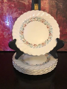 5 piatti burro pane Johnson Brothers Snowhite Regency Vermont R114-63 Canada - Foto 1 di 5