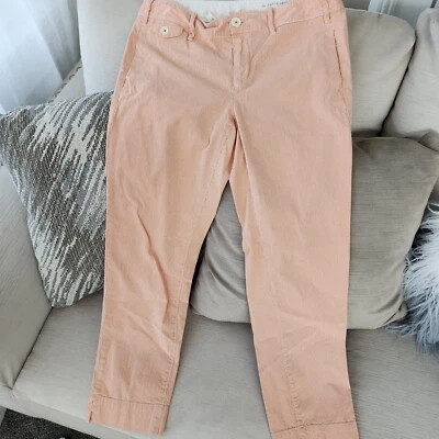 Pantalones Paper Boy By Anthropologie Tobillo Seersucker Rayas, Talla 6 Foto 1 de 4