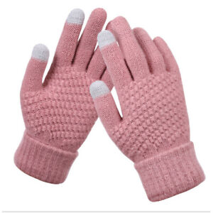 Touch Screen Winter Gloves Women Warm Knit Thermal Insulated Adult 1Pair Mittens