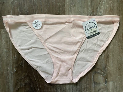 JOCKEY~Nueva Ropa Interior de Bikini Supima Algodón Allure Tanga~Talla XXL~2X~Rosa~NUEVA CON ETIQUETAS Foto 1 de 4