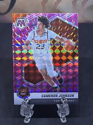 2020-21 Panini Mosaic Cameron Johnson #172 Camo Pink Prizm Phoenix Suns - Image 1 of 3