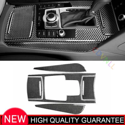 Cubierta de panel de tablero de instrumentos de consola central de fibra de carbono de vinilo para Audi A6 05-2011 Foto 1 de 4