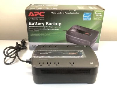 APC Battery Back-UPS BE550G 8 Outlet Surge Protection PS 120V 550VA 330W w/Batt - Image 1 of 4
