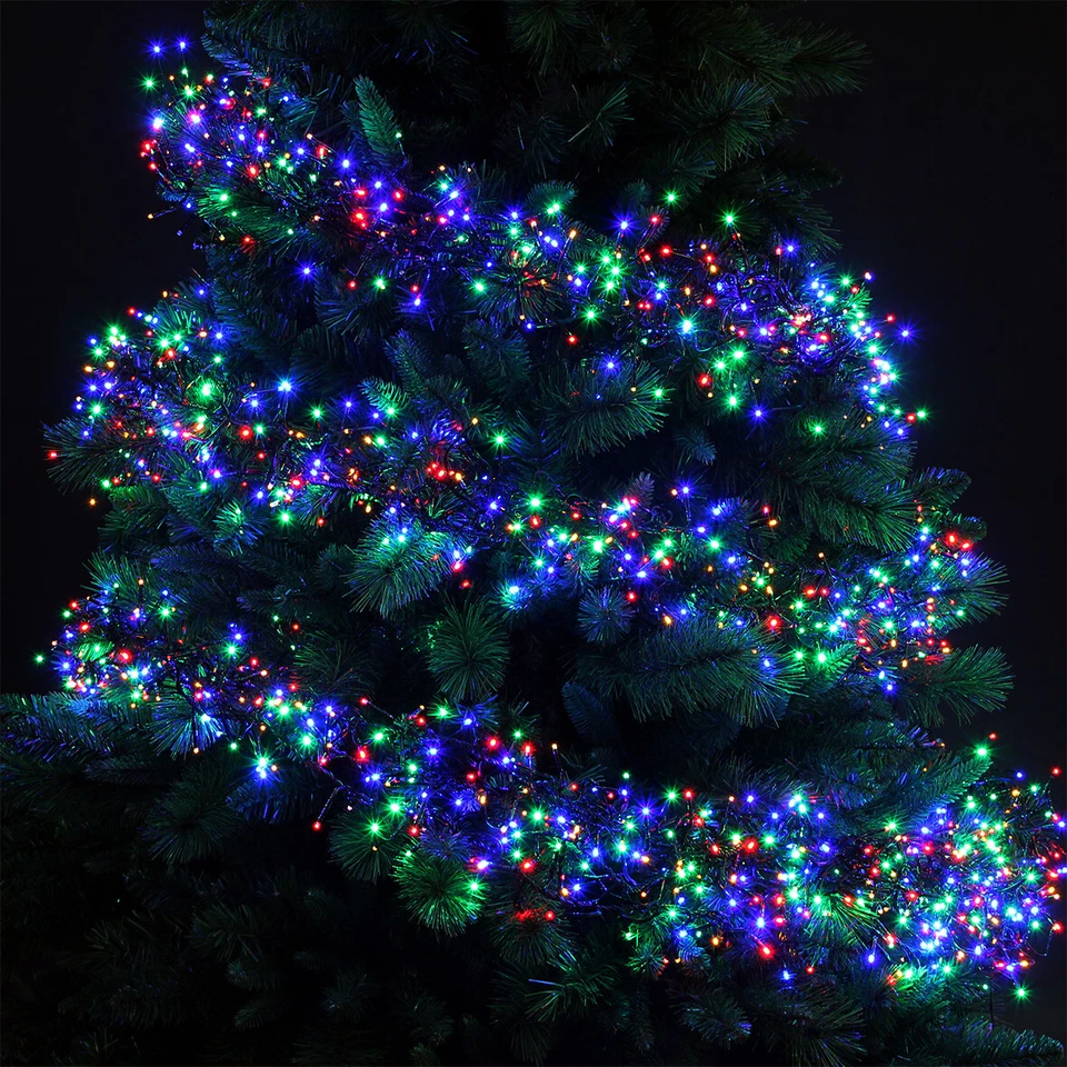 14.5M 1000LED MULTI-COLORED CLUSTER CHRISTMAS LIGHTS WITH 8 FUNCTIONS & MEMORY - image 1 of 4