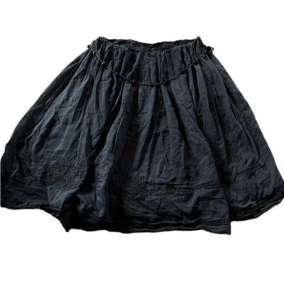 Falda corta boho negra para mujer Robert Rodriguez detalles bordados talla 2 Foto 1 de 4