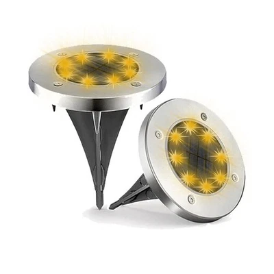Solar Ground Lights​​ 4/2/1pack Outdoor Waterproof，8/20led In-ground Landscape L - Image 1 of 4