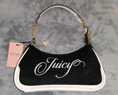 Juicy Couture Liquorice Raising Star Bolso de Hombro Bolso Cartera Foto 1 de 4