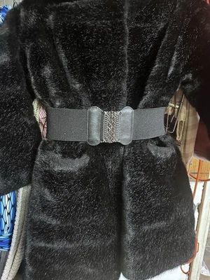 Abrigo De Colección Esprit By North Bay Negro Súper PELUCHE Imitación Piel Frente Abierto Talla L Foto 1 de 4