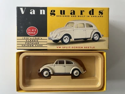Coche Vanguards VW Pantalla Dividida Beige Escarabajo VA12000 Escala 1:43 Como Nuevo En Caja Foto 1 de 4