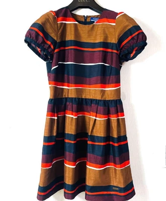 Летнее платье BURBERRY LONDON — размер 36 (JP S) — разноцветные полоски — сделано в Японии - Изображение 1 из 4