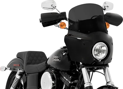 孟菲斯阴影深烟黑色 11 英寸公路战士前整流挡风玻璃 — 第 1/2 张图片