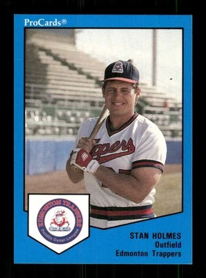 1989 Procards Edmonton Trappers 555 Stan Holmes BXCP34 - Image 1 of 2
